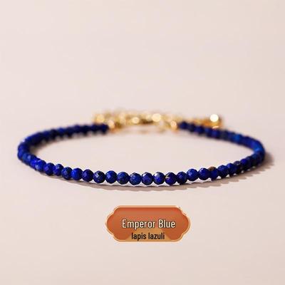 Императорский синий лазурит 3 мм кристальный браслет - Элегантный и изысканный дизайн