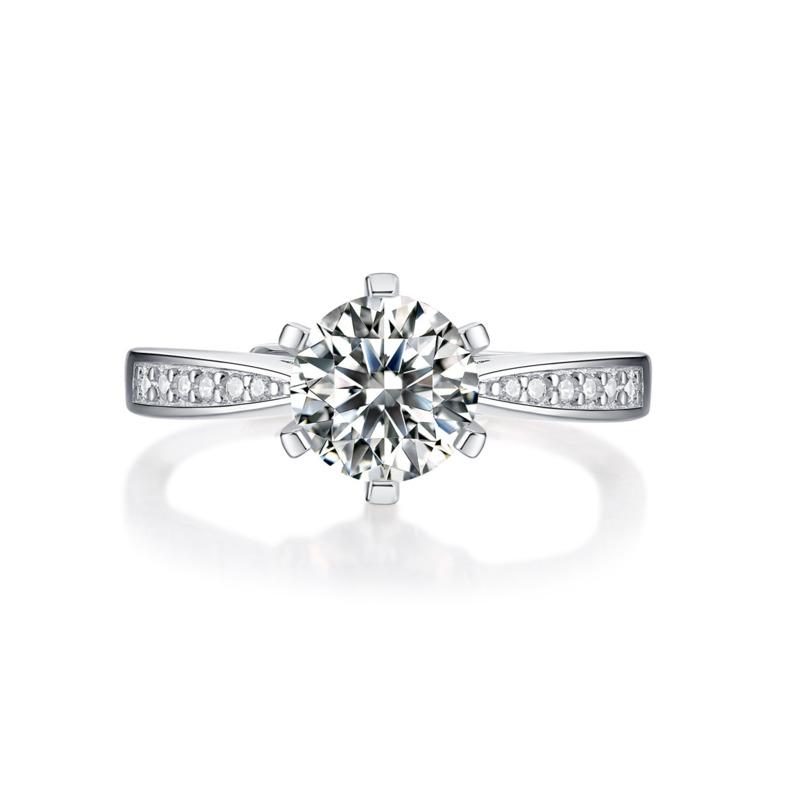 Bague Ringen Кольцо для женщин с серебряной вставкой S925 0,5-2 карата и муассанитом на тему коронации для любви Новое живое кольцо