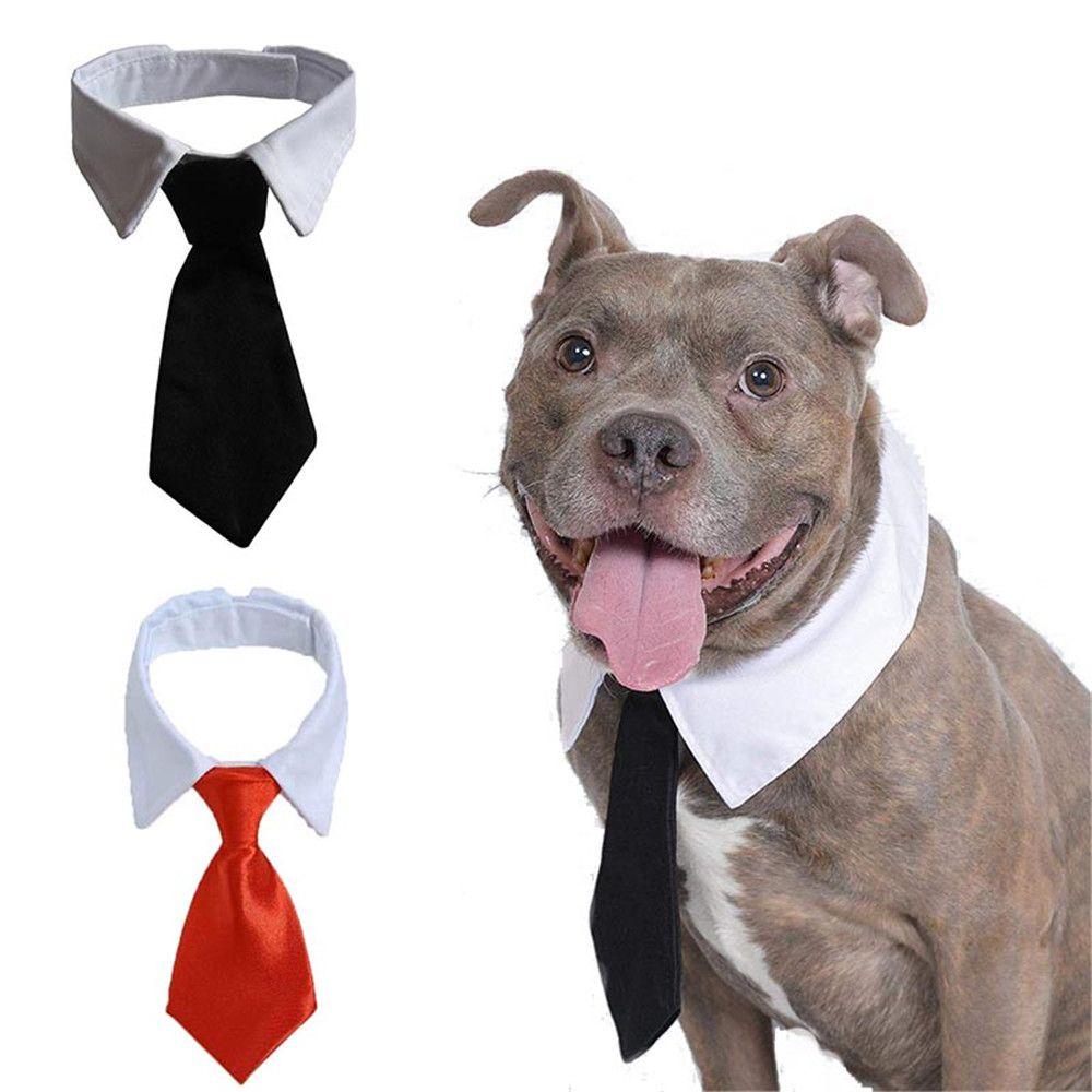 Comfortable Tuxedo Bow Ties Cute Adjustable Formal Tie Dog Necktie White Collar Pet Accessories