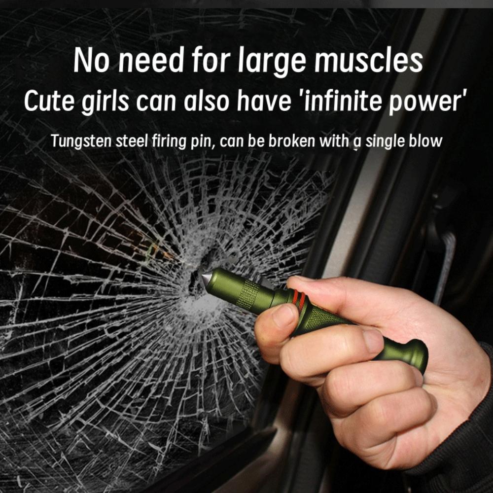 Многофункциональный автомобильный стеклобой, Металлический автомобильный эвакуатор с пружинным нажатием, Мини-мода, Один инструмент с автомобилем, Безопасный спутник