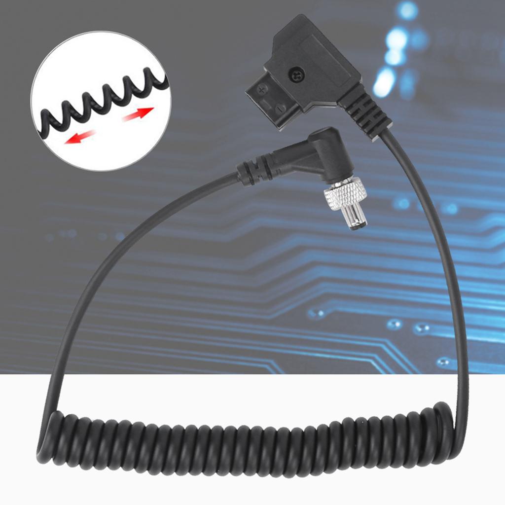 D‑TAP Plug to DC Port DC Monitor Supply Cable Plastic Black Spring Power Wire with Lock