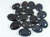 293Cts. Натуральный черный оникс овальный кабошон россыпью драгоценный камень 15 шт. лот 21-25 мм RQ-2565