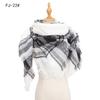 Autumn and Winter New Thickened Warm Circled Yarn Prickly Wool Plaid Square Scarf Scarf Female