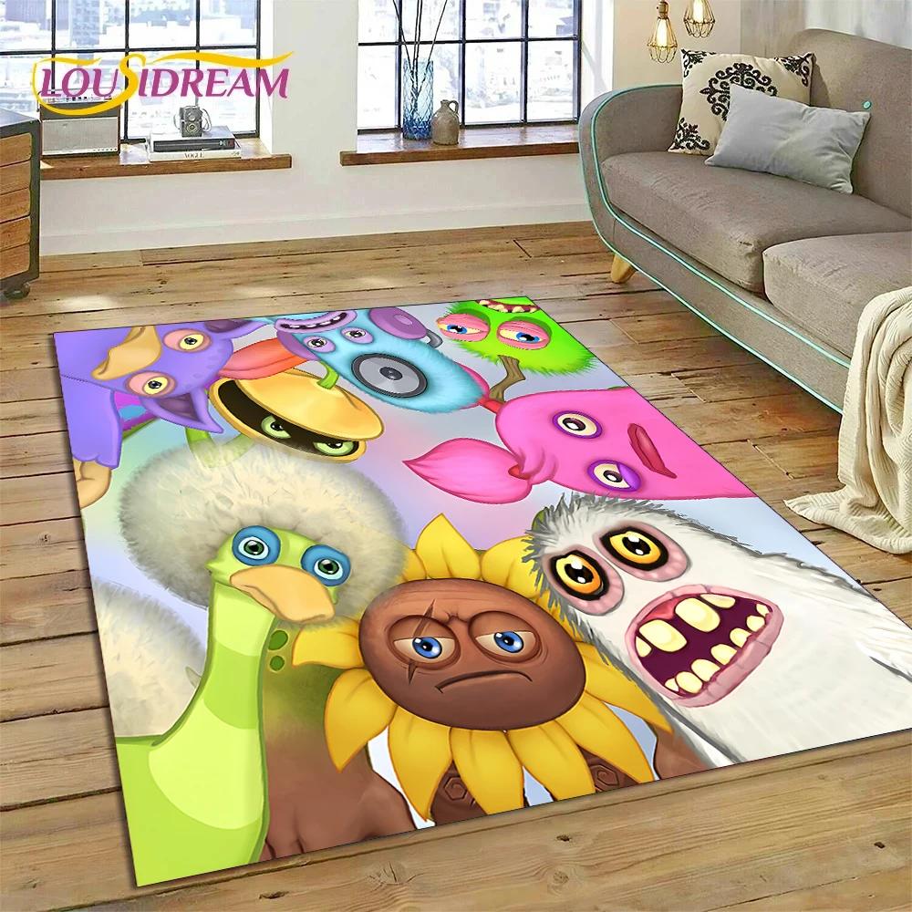3D Игра Мои Поющие Монстры Мультяшный Ковер Ковер для Гостиной Спальни Домашний Декор, Коврик для Пола Нескользящий для Дивана Придверный Коврик Подарок Дети