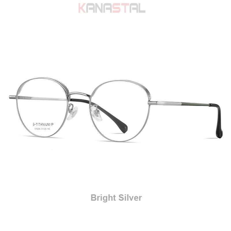 Очки для чтения по рецепту из чистого титана, мужские оптические линзы, очки для близорукости, женские очки с круглой оправой, блокирующие синий свет