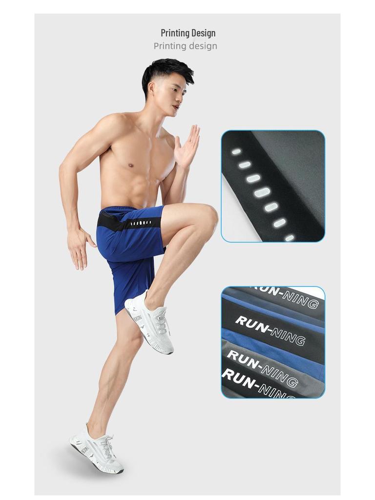 Men's Quick-Dry Nylon Ice Silk Casual Running Shorts