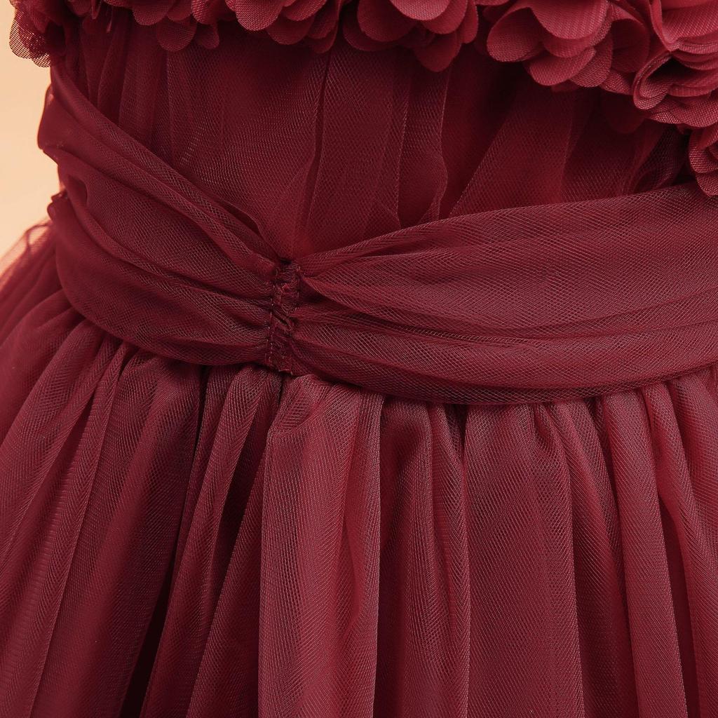 Кружевные платья для маленьких девочек-подростков, свадебные вечерние бальные платья, элегантные церемониальные костюмы с вышивкой, платье принцессы для дня рождения