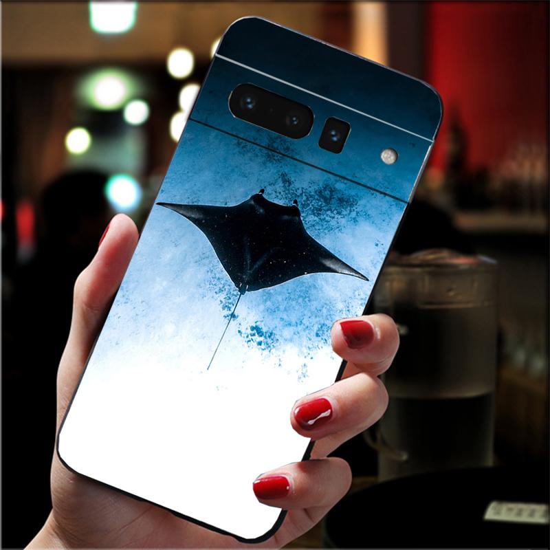 Phone Case For Google Pixel 10 9 Pro XL 9A 8 7 6 Pro Pixel 8A 7A 6A Pixel 8 7 6 5 Ocean Animal Manta Rayjpg