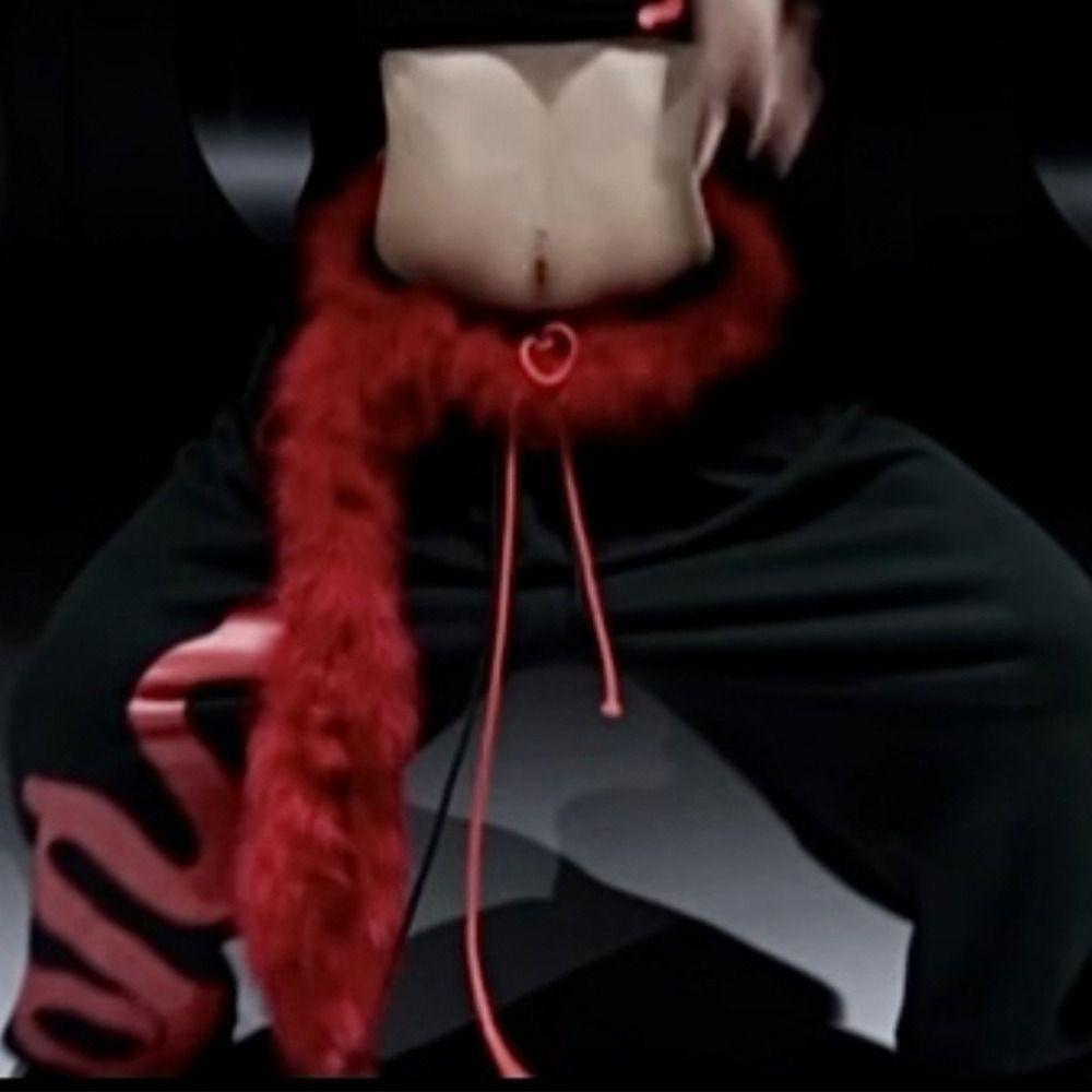 Супермягкий панк меховой ремень пушистый хип-хоп джинсовый ремень джинсы брюки декор мягкий плюшевый ремень