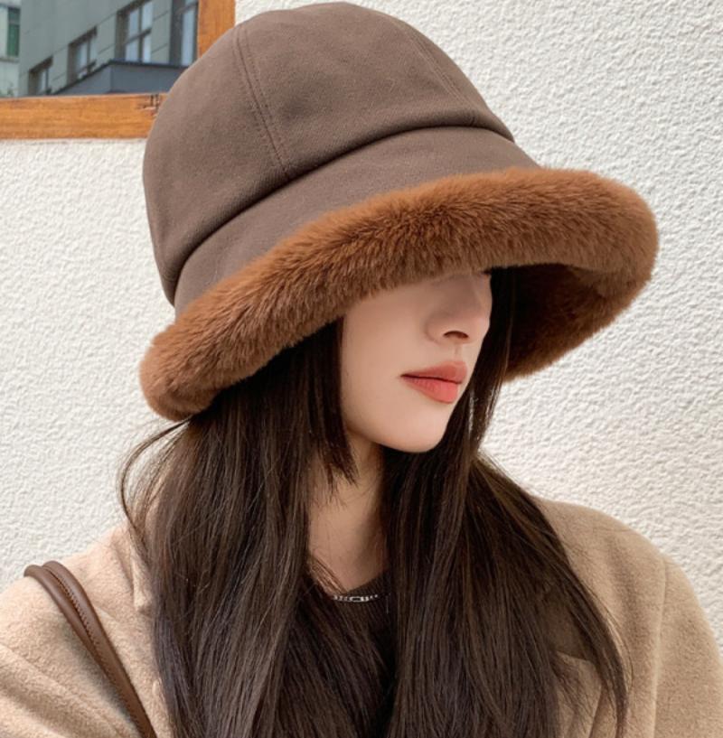 Панама, утолщенная теплая пушистая зимняя рыбацкая шапка на флисовой подкладке