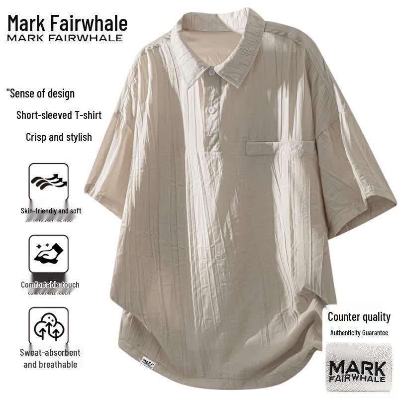 Mark Fairwhale Мужская летняя свободная футболка-поло