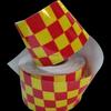 10cm*5m Reflective Tape Waterproof Grid Fluorescent Yellow-Red Strong Adhesive Hazard Caution Safety Warning Reflectors Stickers