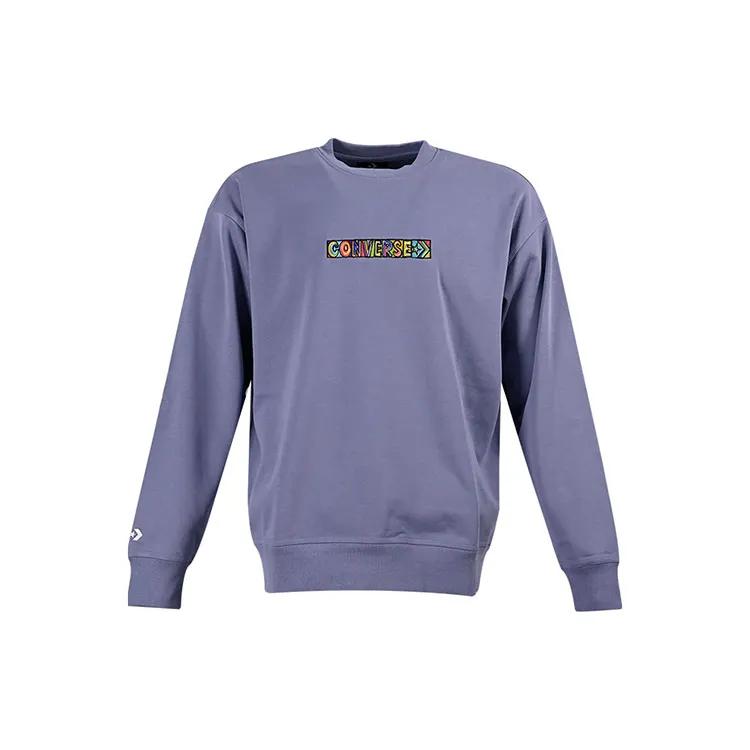 Converse Sweatshirts Unisex Purple Crew Neck Moderate Regular (Unisex) Sweatshirts 10023777 A02