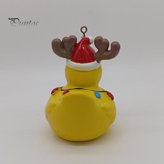 Рождественская подвесная утка, украшение для дома и улицы, рождественская елка, шарф из рогов лося, желтая утка, украшение из смолы, кулон, праздничный подарок