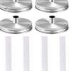 4 шт., сменный фитиль для масляной лампы, набор крышек из нержавеющей стали, набор масляных ламп «сделай сам», набор масляных ламп для уличной палубы, набор фитилей из стекловолокна