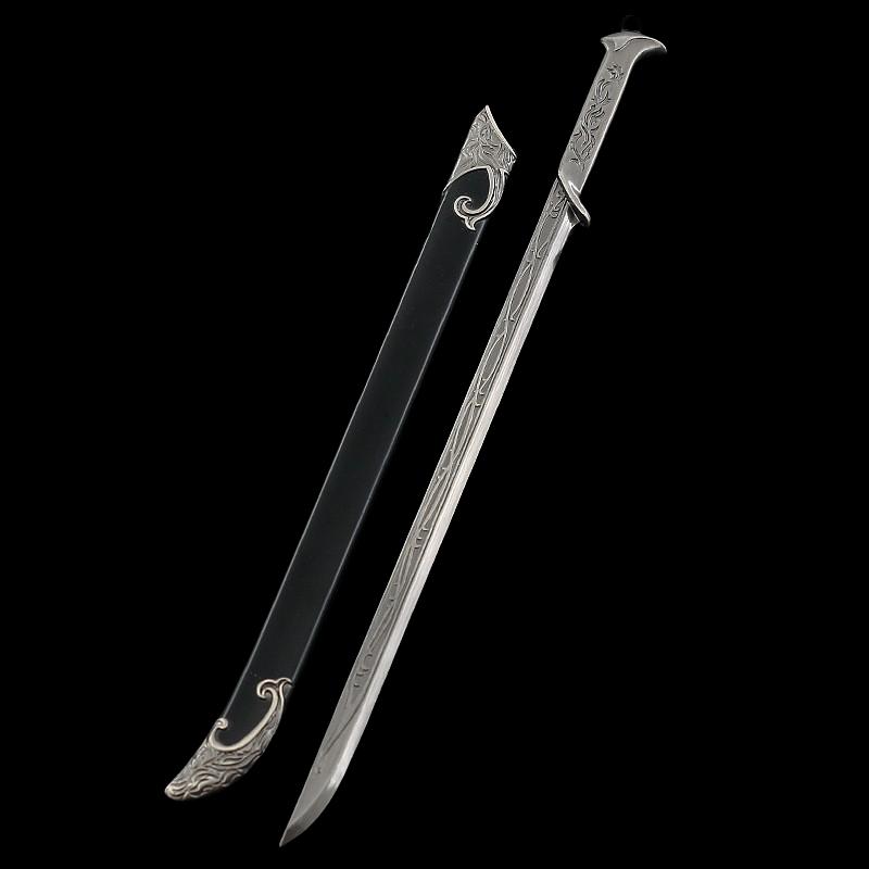 Металлический меч катана Гэндальфа 22 см Меч из фильма Кольца Рыцарский нож Железо Реальный размер Японская катана Меч самурая Косплей Детская игрушка Аниме подарок
