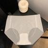 Women's Ultra Thin Ice Silk Underwear Seamless Mid Waist Briefs Quick Drying Breathable Invisible Panties