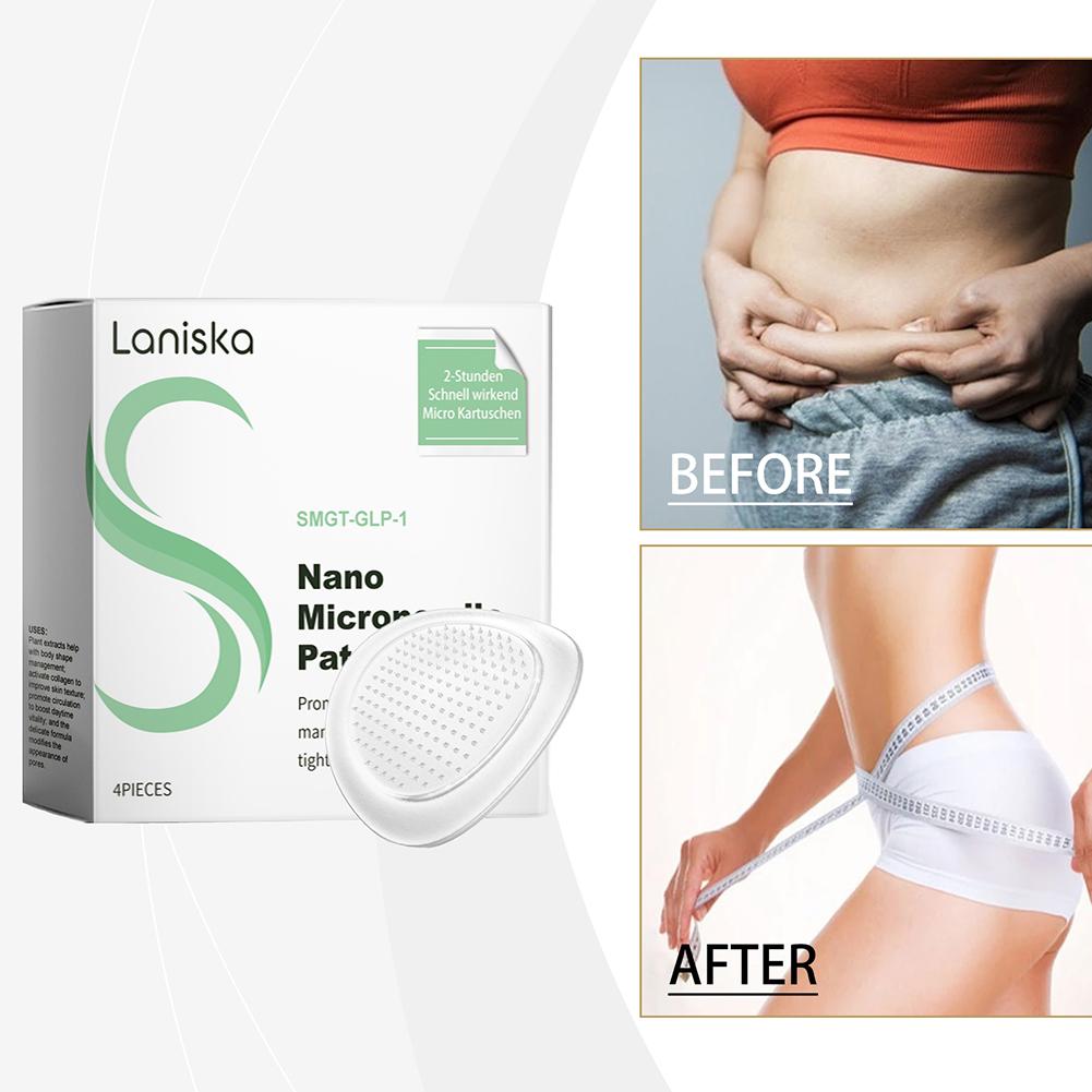 4 шт./1 коробка Нано Микроигольные пластыри SMGT-GLP-1 Микроигольные пластыри Укрепление линии Улучшение Патч для ухода за кожей Для сжигания жиров