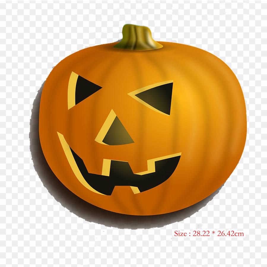 Halloween Pumpkin Stickers Pumpkin Jack O' Lantern Iron On Heat Transfer Printing Vinyl Patches Sticker for Clothes DIY Appliques Washable Patches