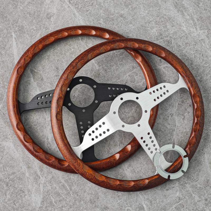 14Inch GRAND PRIX JDM Classic Wood Steering Wheel Universal ABS Racing Sport Steering Wheel Car Accessories