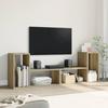 VidaXL Meubles TV 2 pcs chêne sonoma 75x30x50 cm bois d'ingénierie, support TV, meuble multimédia, centre de divertissement, 840788