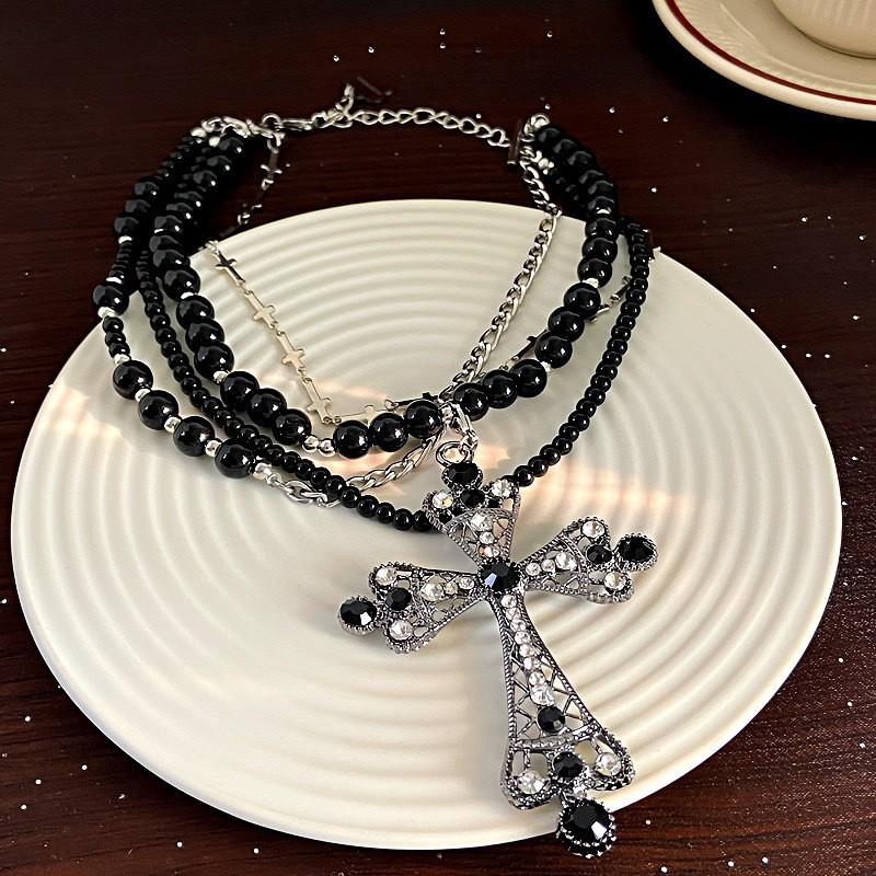 Многослойное ожерелье из жемчуга и бриллиантов – летняя устойчивая к выцветанию цепочка на ключицу, корейский стиль