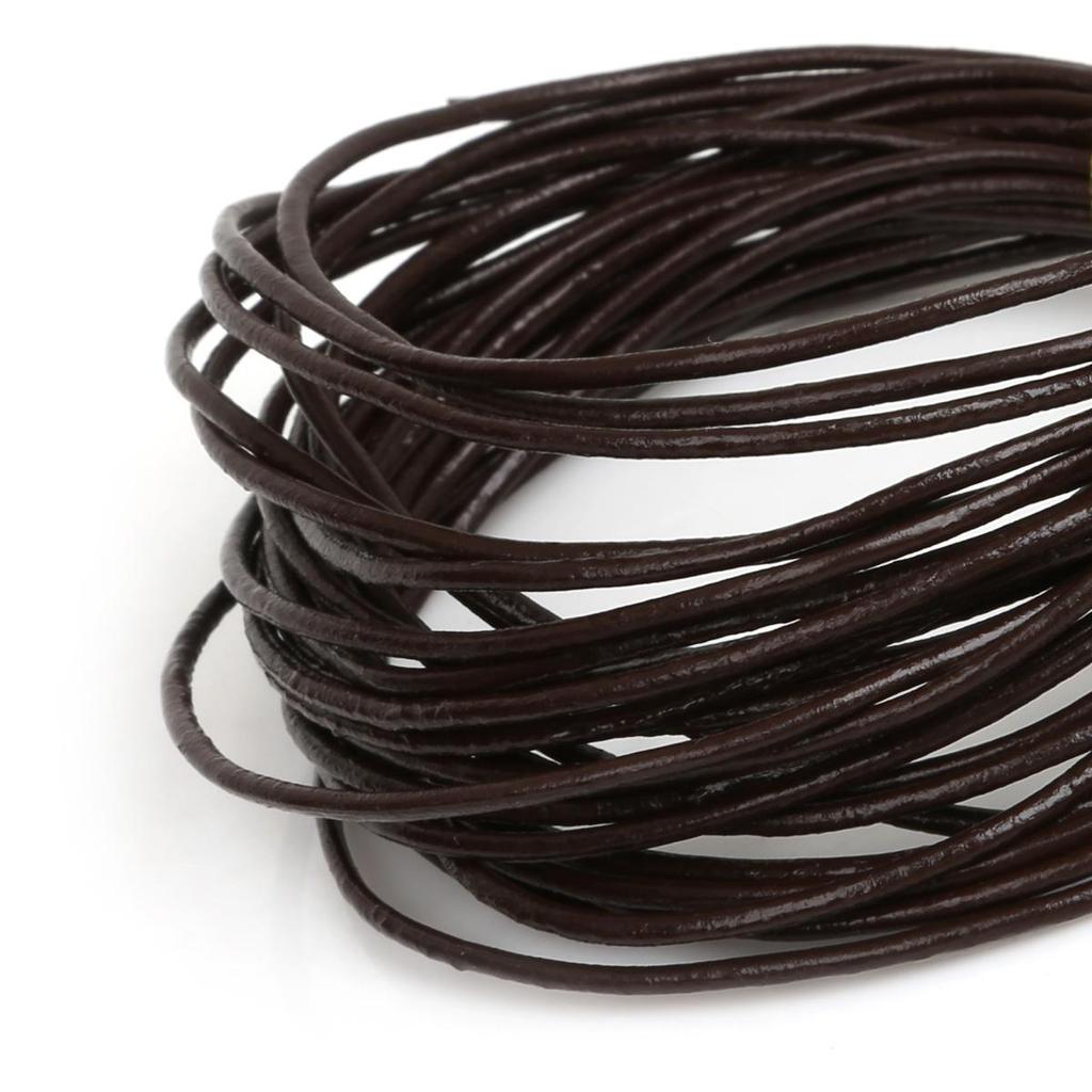 Натуральная круглая кожаная нить для изготовления браслетов, ювелирных изделий, DIY, шнур, шнур