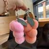 Милые Виноградные Помпоны Цепочка для Сумки Брелоки Пушистые Помпоны Подвеска Помпоны из Меха Рекса Брелок Аксессуары для Рюкзака Сумки