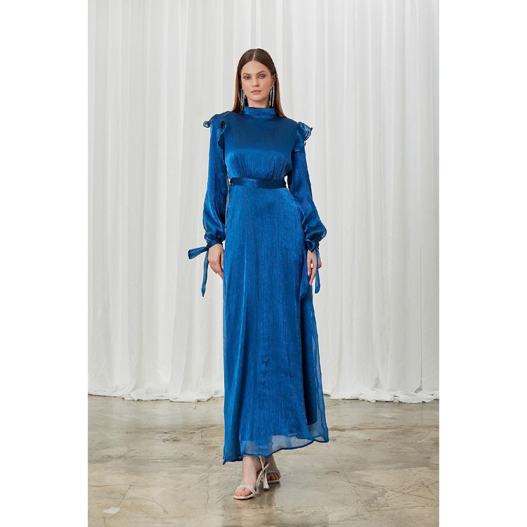 Темно-синее вечернее платье Mira