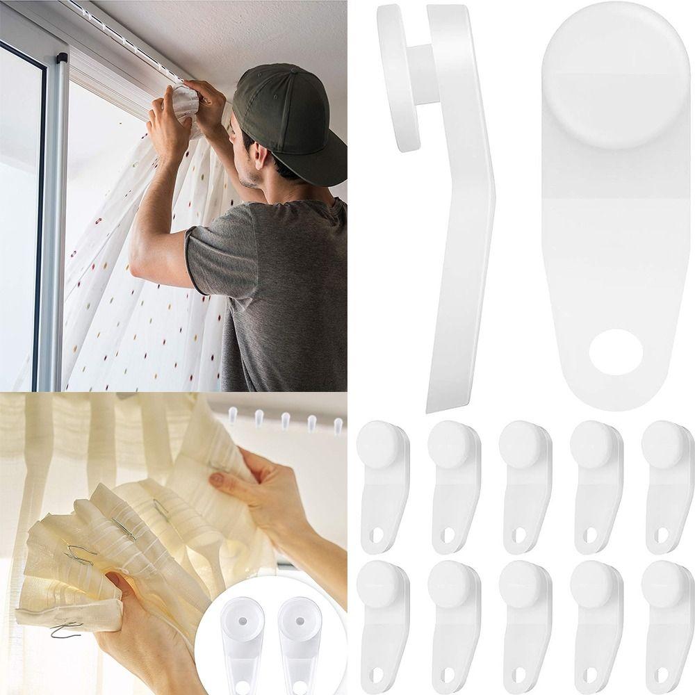 50 Pcs Plastic Curtain Track Hooks Durable Curtain Accessories Curtain Track Clips  Bedroom