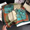 Imitation Silk Square Scarf Women Luxury Print Soft Satin Kerchief Hairband Neckerchief Foulard Bag Ribbon