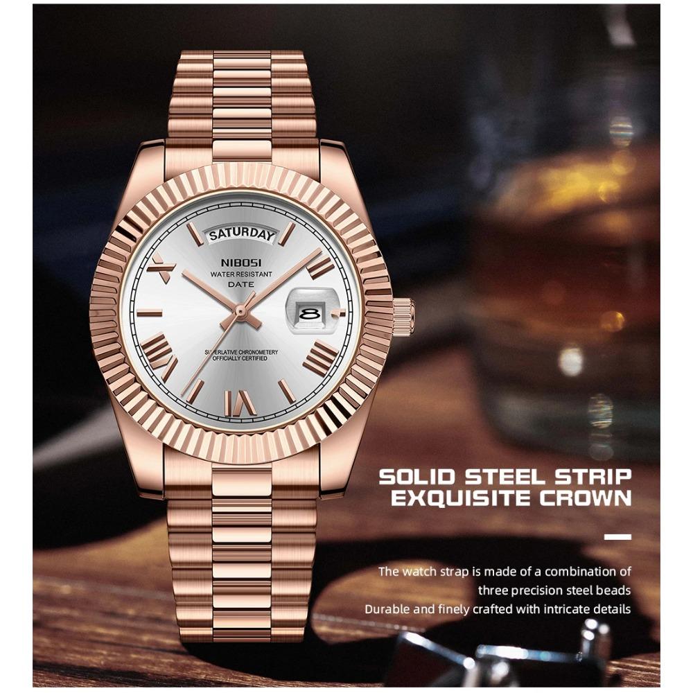 Роскошные кварцевые часы из нержавеющей стали для мужчин Роскошные светящиеся часы с индикацией даты для мужчин