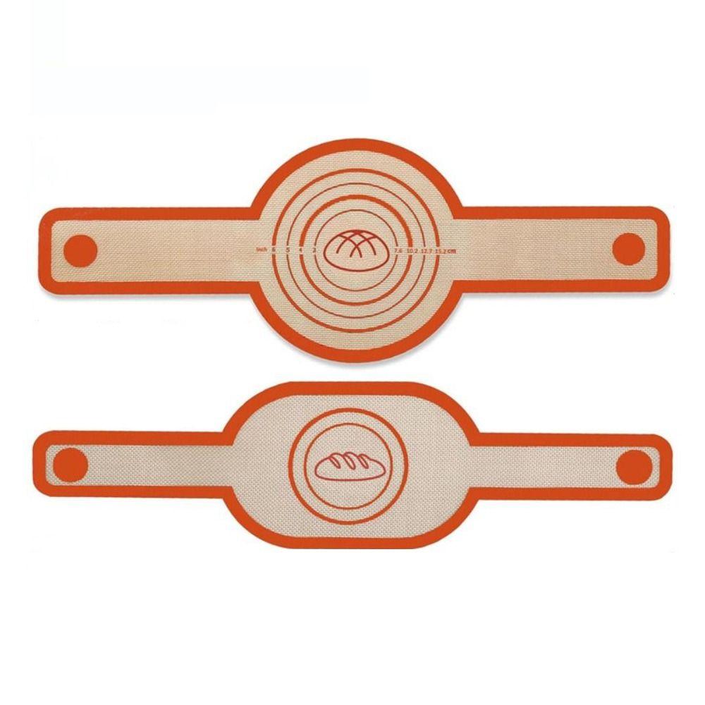 2Pcs Silicone Baking Mat Set Non-Stick Dough Transfer Mat Liner Bread Sling Kitchen Baking Tools