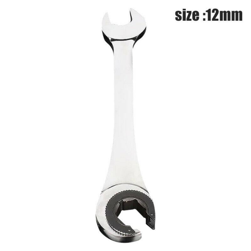 1pc 8-19mm Tubing Ratchet Wrench Spanner Combination Wrench Flex-head Metric Oil Flexible Open End Wrenches Tools