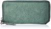 Soratina Babel Длинный кошелек на молнии с отделением для пропуска, Итальянская кожа, Зеленый