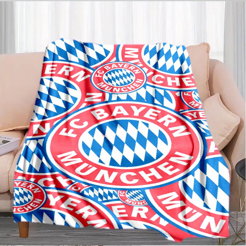 Munich FC Crest Printed Throws Blanket Soft Flannel Blankets for Couch Bed Gifts for Men Women Picnic blanket Christmas gifts