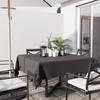 Square Stain-resistant Tablecloth 140X140 Cm ALIX Anthracite, by Soleil d'Ocre
