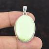 Lemon Chrysoprase Pendant Natural Gemstone Pendant 925 Sterling Silver Pendant Handmade Jewelry Anniversary Gift Chrysoprase Fashion Jewelry