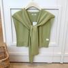 Korean-Style Cropped Wool Shawl for Women: Versatile Knit Scarf & Faux Collar Wrap