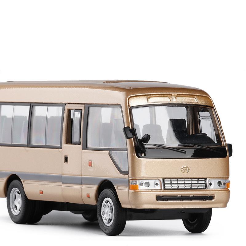 1/32 TOYOTA Coaster EX Модель игрушечного автомобиля Автобус класса люкс MPV Литая миниатюрная маршрутка для детей Коллекция с инерционным механизмом Подарок Мальчик Ребенок