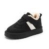 Kids Winter Shoes 2024 New Girls Cotton Shoes Warm Outdoor Causal Children's Fashion Plush Flat Shoes Boys Versatile Non-slip