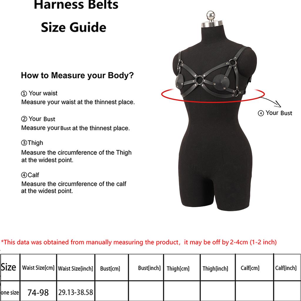 Women Sexy Body Harness Belt Chest Harness Bra Leather Lingerie Bdsm Bondage Lingerie Goth Fetish Clothing Festival Rave Outfit