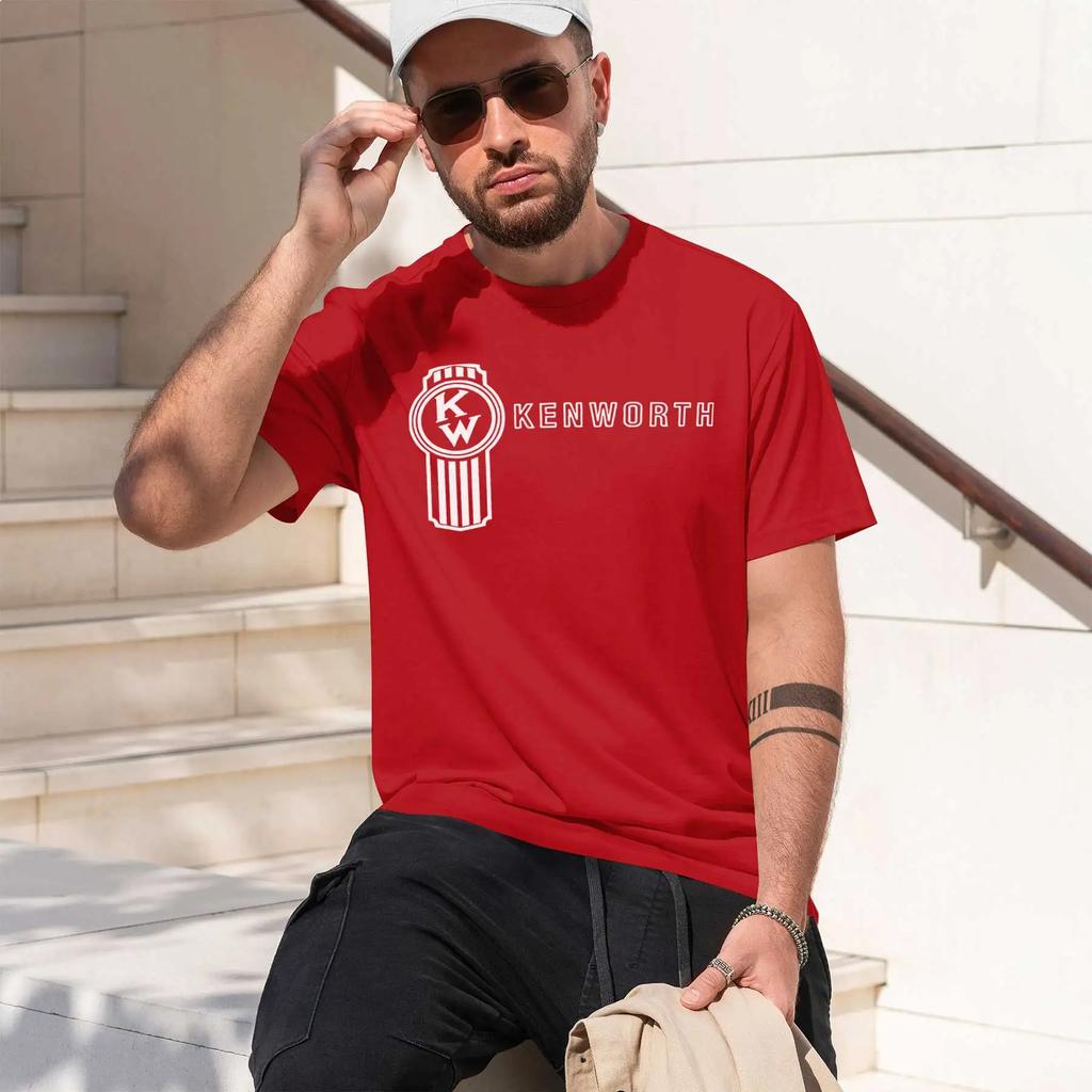 Kenworth Truck logo 2026 fashion heavyweight hot selling retro printed pattern fun round neck T-shirt for daily comfort