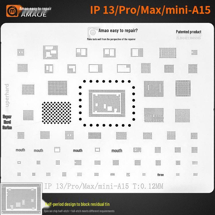 Трафарет Amaoyi для паяльной пасты при ремонте Apple iPhone 6SP до 16 Pro Max