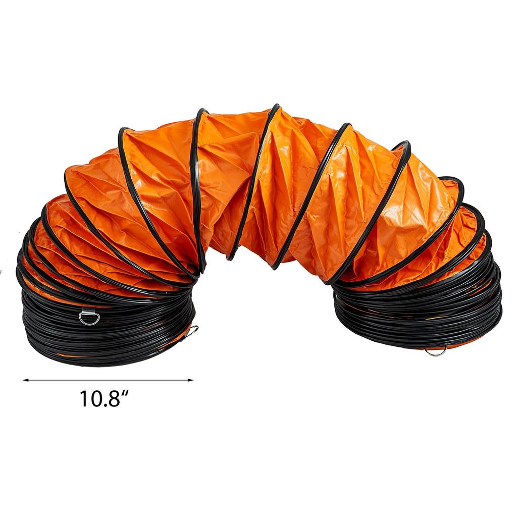 7.6 M/25 Ft Pvc Flexible Duct Hosing For 250 Mm/10" Diameter Exhaust Fan