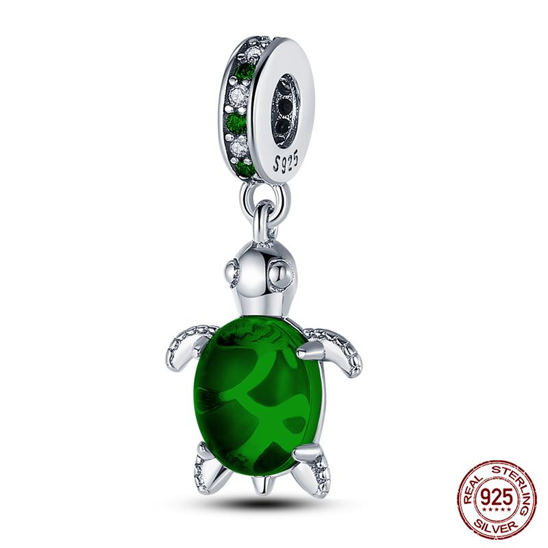 Серия Океан - Оригинальные Настоящие Медные Шармы Бусины Черепаха Краб Русалка Подходят Для Браслета 3 мм DIY Изготовление Подвеска