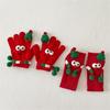 Christmas Party Gloves for Various Ages Soft Knitted Gloves Lovely Festival Theme Hand Gloves/Socks for Family Member