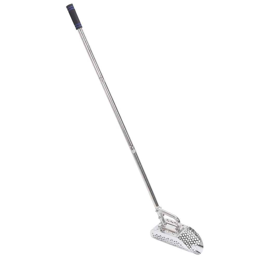 Sand Scoop for Metal Detecting Stainless Steel Fast Sand Sifter Shovel with Long Handle for Underwater Treasure Finding