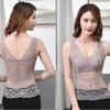 Fashion Mesh Lace Women Crop Tops Vest Push Up Women's Corset Bustier Bra V-Neck Camisole Tank Tops