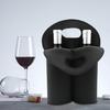 Neoprene Double Wine Tote Bag Reusable Carrier Cooler for 2 Standard 750ml Bottles Wine Bottle Gift Bags for Travel Picnic Wedding